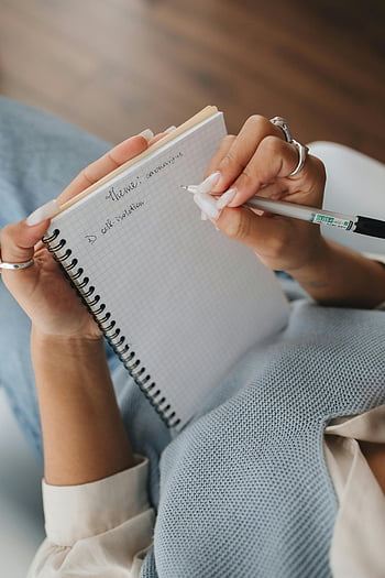 student writing, notebook, pen, learning, education, focused, study, hands, writing notes, spiral notebook, academic