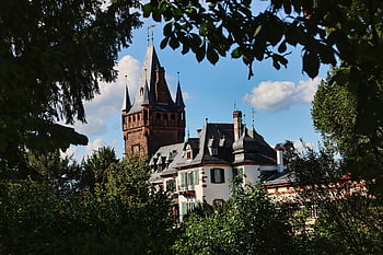 weinheim, Německo, hrad, baden-wuerttemberg, středověký hrad, architektura