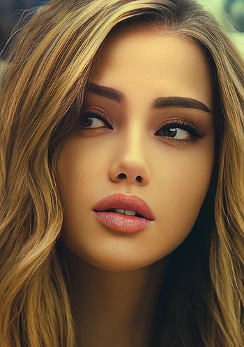 wanita, indah, potret, lukisan, seni, karya seni, keindahan, model, pesona