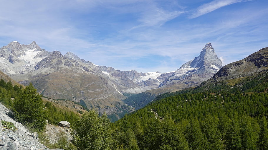 ορεινό τοπίο, δάσος, φύση, zermatt, ταξίδι, εξερεύνηση, σε εξωτερικό χώρο