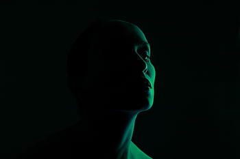 zelená, tvář, světlo, portrét, žena, osoba, lidé, Modelka, kůže, ženský, péče o kůži