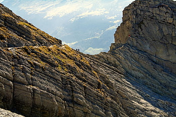 montagna, alpinismo, cresta, sella, natura, letto di roccia, roccioso, Lisengrat