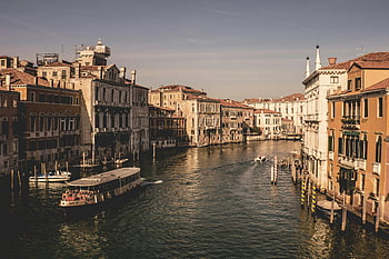 venedig, grand canal, historisk arkitektur, fartøjer, Italien, smuk udsigt, kanal, historiske bygninger, venetiansk arkitektur, gondoler, både