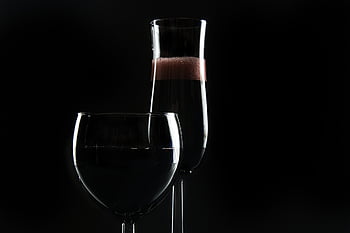 víno, napít se, alkohol, brýle, skleněné zboží, kalíšek, černé pozadí, červené víno, sklenice na víno, světlo a stín, temný