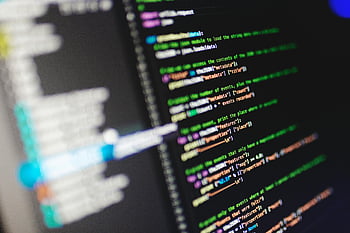Program de calculator, Monitor, a închide, ecranul computerului, cod de programare colorat, JavaScript, Afișare cod, limbaj de programare, dezvoltare de software, imagine tehnologică, de codificare