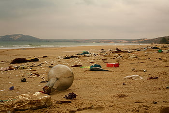 beach, trash, plastic, ocean, pollution, awareness, tropics, paradise, lost, vietnam, muine