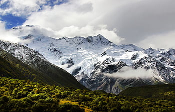 冬、 山、 空、 自然、 バックグラウンド、 綺麗な、 白、 地平線、 雪が多い、 森林、 風景