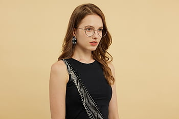 Příslušenství, doplněk, Oční rámy, brýle, móda, modelka, modní styl, ženský, ženského modelu, ženská pozice, minimální