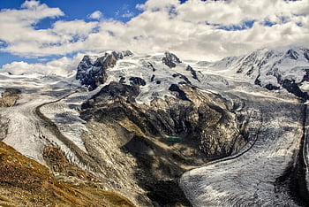 glacier, mountains, alps, peak, summit, landscape, nature, switzerland, gornergrat, gorner Glacier, border Glacier