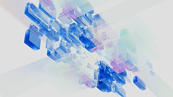 Ilustrace AI, Neuronové sítě, umělá inteligence, Digitální bloky, Technologie, Abstrakt 3D vykreslování, modrá a růžová, vnímání dat, Rose Pilkington, Vstupní výstup, techský obsah