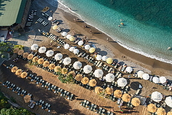 tacchino, Alania, spiaggia, gli ombrelli, riga, sabbia, mare, costa, estate, sole, vacanza