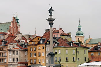 városkép, Óváros, épületek, történelmi, történelem, klasszikus, emlékmű, templom, tetők