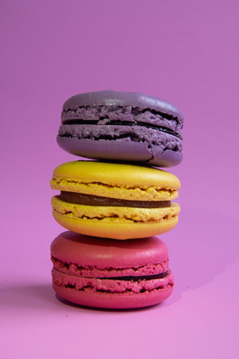 macarons, french Macaroons, dessert, food, snacks, sweets, colorful, macaroons, three, macaroon, yellow