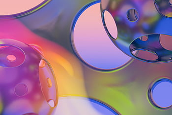 kolorowe abstrakcyjne kule, Gradientowe Tło, Żywe abstrakcyjne obraz, Kule 3D, Sztuka abstrakcyjna, kolorowe tło, abstrakcyjny projekt, Sztuka współczesna, Sztuka cyfrowa, abstrakcyjne kule, kolory gradientu