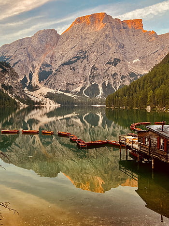 pragser wildsee, jezero, dolomity, Itálie, Jižní Tyrolsko, Alpy, hory, horské jezero, Příroda, krajina