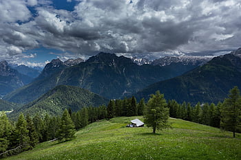 dolomites, italy, nature, silence, belluno, mountains, holiday, alps, sunrise, landscape, lake