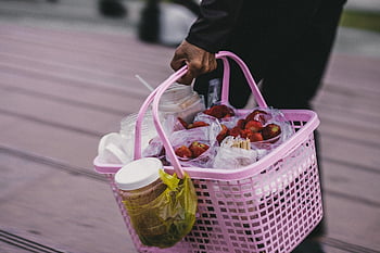 venditori ambulanti, fragola, vendere, persone, pagare, i soldi