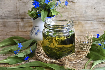 wild Garlic, ol, bärlauchöl, wild Vegetables, green, fresh, oil, forest Garlic, herbs, yummy, harbinger Of Spring