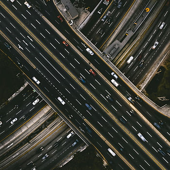 pohled z ptačí perspektivy, viadukt, silnic, křižovatka dálnic, lima, Peru, městský provoz, perspektiva drone, letecký pohled, tok dopravy, infrastruktura