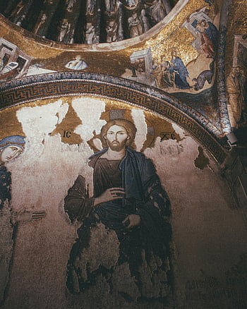 náboženské zdi umění, kostel kopule, Ježíš Kristus nástěnná malba, Renesanční umění, náboženská nástěnná malba, interiér kostela, Ježíš Kristus malování, náboženské malby, církevní umění, Dome nástěnná malba, náboženské ikonografie