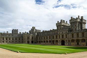 Windsor Kalesi, avlu, İngiltere, Gotik mimari, görkemli, çarpıcı, tarihi, royal, Ortaçağ, işaret, seyahat