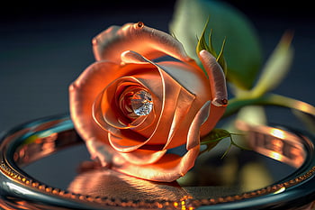 rosa, fiore, amore, San Valentino, diamante, romanza, fiori, petali, romantico, vacanza, floreale