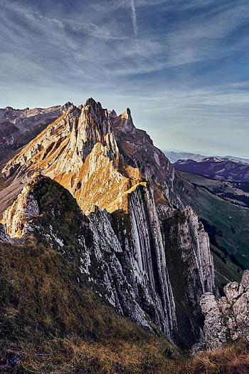 hory, túra, skály, appenzell, säntis, venkovní, Příroda, dobrodružství, švýcarsko