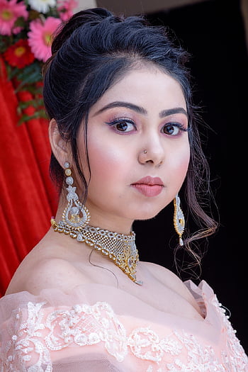 bride, portrait, wedding, woman, female, dress, girl, young, marriage, people, bridal