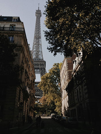 Torre Eiffel, Parigi, affascinante vista urbana, Architettura parigina classica, scena di strada, Punto di riferimento francese, Paesaggio urbano europeo, torre iconica, Street parigino, paesaggio urbano, strada alberata