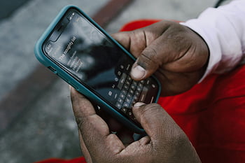 person, smartphone, naughty list, typing, phone screen, list display, mobile device, hands, digital display, text message, app interface