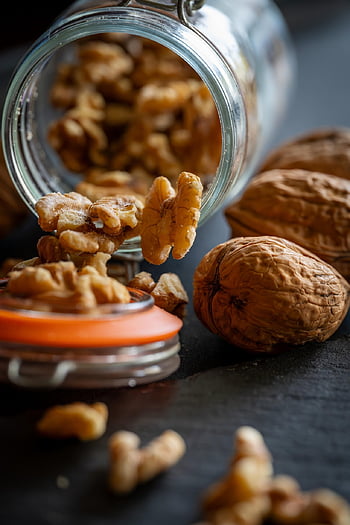 ořechy, jídlo, vlašské ořechy, Svačina, zdravý, výživa, protein, zblízka, Chutný, prasklý, rukáv