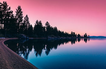 jezero, voda, krajina, nebe, tahoe, modrý, hora, modrá obloha, dovolená, Příroda, pobřeží