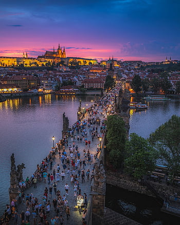 prague, bridge, city, architecture, europe, travel, river, the Water, historically, panorama, praha