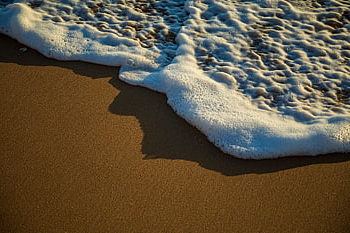 wave, water, sea, ocean, ripple, foam, white, sand, brown, spain, beach