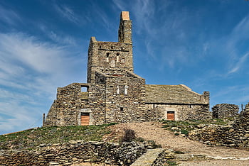 kaple, kostel, středověký, žula, věž, zvonice, památník, krajina