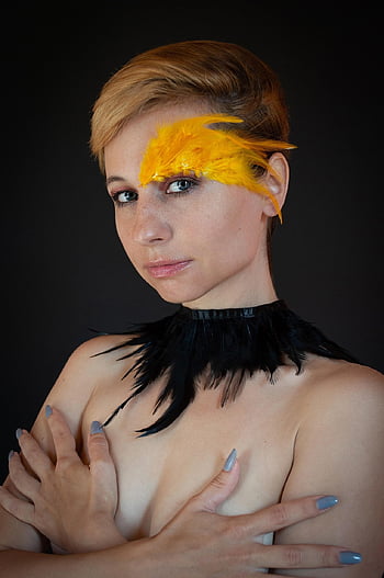 woman, model, portrait, feathers, poses, style, fashion, what Creates, young Woman, girl, modeling