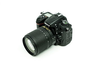 니콘 DSLR, 카메라, 렌즈, 근접 촬영, 사진 애호가, 흰색 배경, DSLR 카메라, 니콘 카메라, 카메라 렌즈, 클로즈업 이미지, 사진술