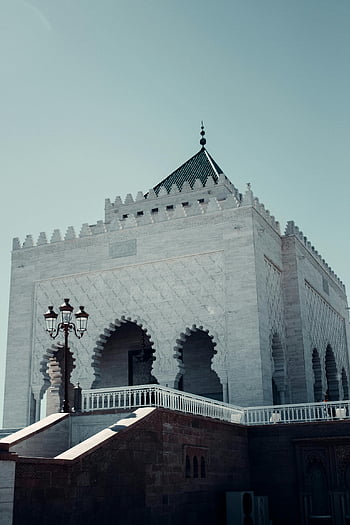Mauzoleum Mohameda V., rabat, marocký, architektonické mezník, slavné mauzoleum, marocké architektury, památka Rabatu, historické místo, islámské architektury, bílý mramor, Ozdobený design