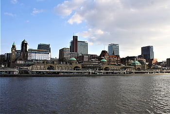 hamburg, st Pauli, landungsbrücken, elbe, hamburgensien, port Motifs, harbour Cruise, skyline, port