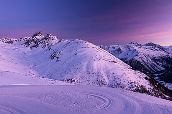 χιόνι, τοπίο, βουνό, Ελβετία, engadin, muottas muragl, φύση, χειμώνας, βουνά, βραδινό φως, graubünden