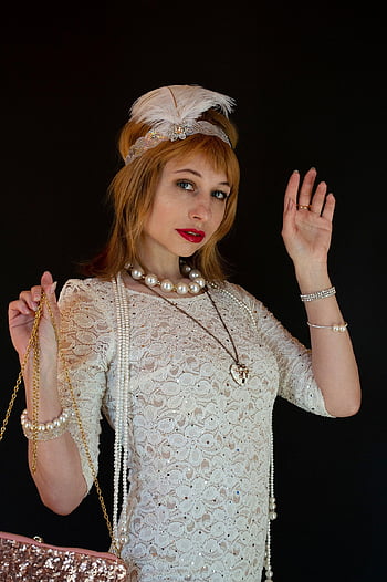 woman, model, 20s, dress, pen, 20th, fashion, portrait, jazz, actress, handbag
