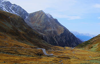 pass, mountains, julierpass, highway, distant View, steep, nature, top, turn, winding Road