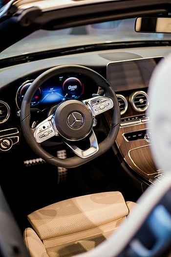 mercedes benz, rat, instrumentbræt, luksus bil, indre, tæt på, detaljeret, bil interiør, køretøj, automotive, design