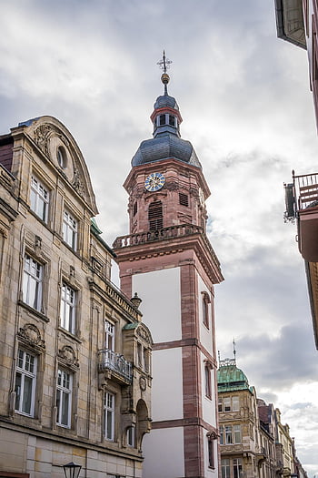 heidelberg, Germania, baden württemberg, Baden-Wuerttemberg, centro storico, costruzione, Germania meridionale, architettura, Chiesa, torre della chiesa