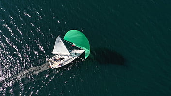 segelschiff, spinnaker, segel, sailboat, yacht, sailing, wasser, sea, water, boat, lake