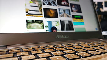 ノートパソコン、 コンピューター画像、 画面、 キーボード画像、 インターネット、 技術、 現代の、 無線、 表示、 モニター、 屋内で