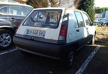 Renault, Super, 5, 1988, car, Chalon sur Saone, license plate, parking lot, compact car, vintage car, France