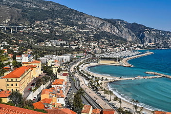menton, city, beach, france, town, coast, mountain, french Riviera, sea, côte D'azur, nature