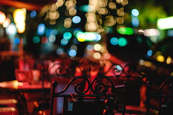 bokeh, hloubka pole, světla, židle, město, městský, večer, temný, bokehlicious, Fujinon XF 56mm, bochum