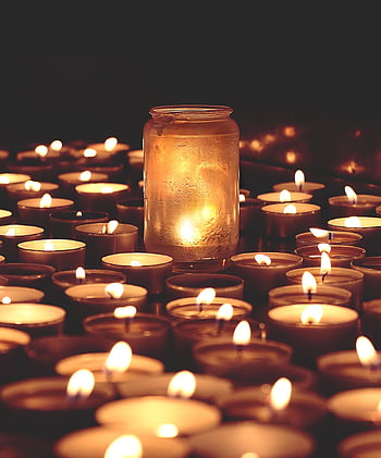 candles, flames, candlelight, tea Lights, faith, religion, christianity, commemorate, meditation, prayer, contemplative